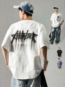 SZON | Summer Heavy-duty Loose Cotton White T-Shirt
