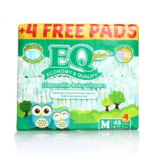 EQ Plus Jumbo Pack Medium 48 - Tape Baby Diapers