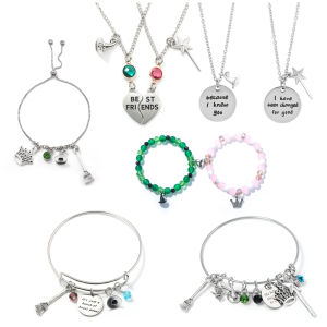 Wicked Friendship Matching Bracelets Rhinestone Crown Witch Hat BFF Couples Christmas Valentines Day Gifts for Fans Party