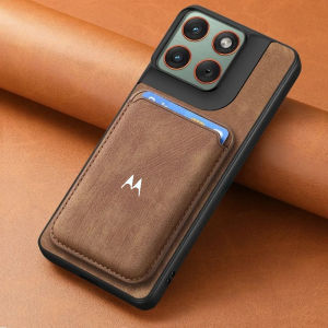 High-end Retro Magnetic Card Wallet Holder Phone Case for Motorola Edge 70 60 50 Ultra Fusion+ X70 Air Pro Leather Protect Cover