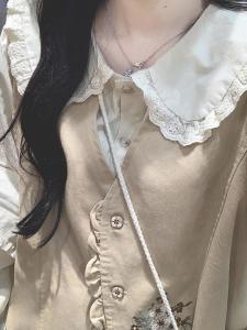 French Initial Doll Collar Dress Womens Autumn Two-Piece Set Elegantly Waist-Cinching Sweet Forest Fairy Gentle Long Dress