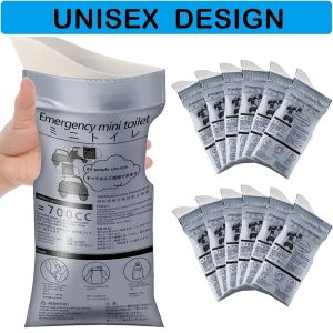 700ml Portable Urine Bag for Camping Travel Car Jam Outdoor Emergency Toilet Disposable Urine Bag for Men Women Children