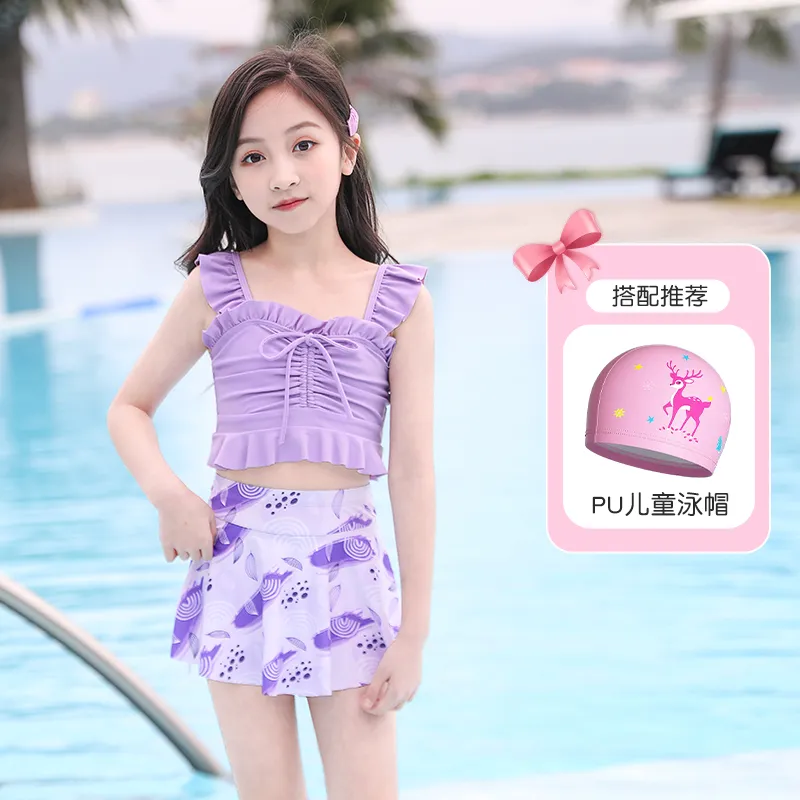 2023new Children's Swimsuit Girl Bikinis Two Pieces Swimwear Cute