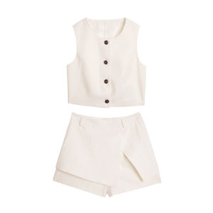 Tank Top & Shorts Set Petite Linen