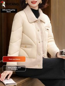 TUCANO | Silk-like Filling Mid-aged Women Short Jacket Winter Coat