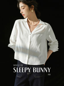 Versatile Slimming Tencel Linen V-Neck Shirt