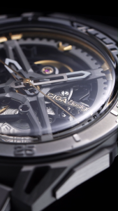 CIGA design Skeleton Automatic Mechanical Watch · Falcon 43.5MM Round Case Self-developed Movement CD-02 Back-to-Front Skeleton Design Round Steel Case H-Linked Steel Bracelet 5ATM Water Resistance