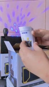 TECHZONE Bluetooth speaker  with mic and outdoor Family Party KTV set with 3D steroe  and corful LED  lights YS211