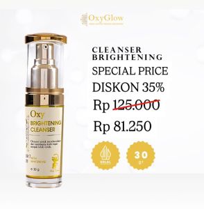 Oxyglow Cleanser Brightening Toner Wajah Untuk Kulit Normal dan Flek Sel Kulit Mati