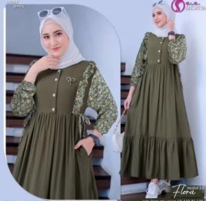 midi dress flora mix rayon guardian//gamis pesta terbaru FLORA vol.8- Dress Wanita Terbaru - Gamis Terbaru - Dress Rayon Kombinasi - Dress Kekinian - Dress Rayon Terbaru - Dress Cantik - Pakaian Wanita Terbaru