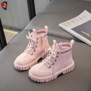Katerina fashion Korean Ankle Zipper Boots Shoes Kids For Girl #A-188S
