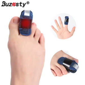 Buzesty Toe Nẹp Cho Thẳng ngón chân khoằm bộ phận chỉnh ngón chân Ép Nẹp hỗ trợ ngón tay Ổn Định Phụ Nữ Người Đàn Ông Bị Gãy Ngón Chân Hỗ Trợ 2Pcs