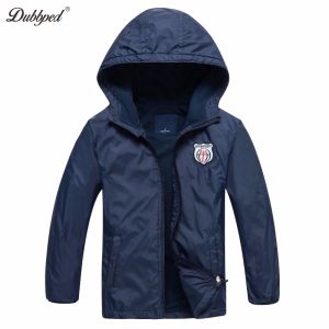Dubbped Boys Polar Fleece Jacket Sport Kids Coat Double-deck Hoodie Waterproof Windbreakers Kids Jackets 3-12Y Spring Autumn Win