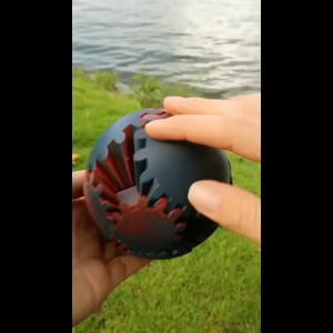 Expandable 3D Printed Gear Fidget Spinner Ball - Kinetic Toy for Teens & Adults 14+ Collapsible Rotating Gearball - Steampunk-Inspired Design Interactive Desk Gadget (1pc)