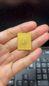 พญาครุฑ เหรียญแสตมป์พญาครุฑบารมีปกเกล้า เนื้อกะไหล่ทอง ที่ระลึกงานกฐินพระราชทาน วัดโพธิทอง บางมด ปี ๒๕๖๐ #รับประกันพระแท้