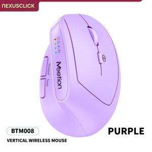 NexusClick Vertical Ergonomic Wireless Mouse2.4G Bluetooth 2400 DPI Adjustable Rechargeable Long Battery Life for Laptop Office