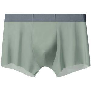 AIMO | กางเกงบ็อกเซอร์ชายเอวกลางผ้าฝ้ายแท้ระบายอากาศได้ดีไซน์สี่เหลี่ยมใหญ่เอวสูงสำหรับผู้ชาย ชุดสามชิ้น