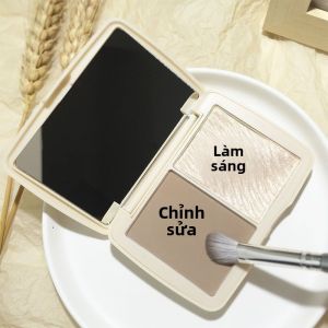 NOVO Dual Tone Ginger Highlight Contour Palette Highlight Face Subtle Shimmer Blush Matte Nose Shadow Eye Shadow Compact Powder