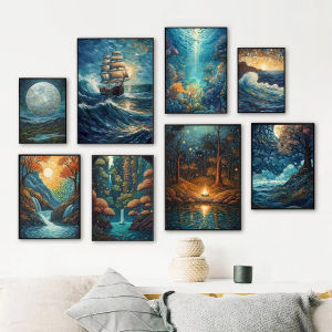 1000Pieces Jigsaw Puzzle Enchanted Forest Moonlit Night Nordic Landscape Art For Adults Family Fun Relaxing Brain Teaser Gift