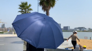 12-Rib Large Folding Umbrella Windproof Anti-UV 12 Ribs Durable Umbrella for Sunny & Rainy