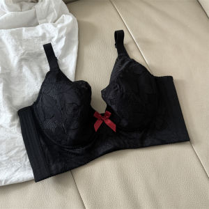 Adjustable Full Cup Bra Luxury Style No Sponge Soft Steel Ring Side Effect Gathered Underwear for Young Women U Type Back Four Rows Buckles