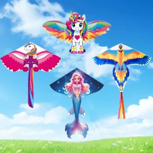 Children kites flying outdoor toys ripstop nylon kites factory dragon kites line Outdoor toys beach kites comet koi for fun play