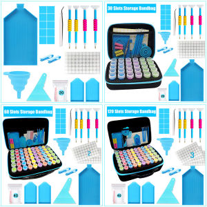Diamond Painting Storage Bandbag with Full Tools Kit Drill Pens Trays Funnel Tweezers for 5D Diamond Embroidery Accessories