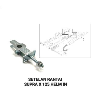 Setelan Rantai Supra X 125 Helm In Plat Lubang Samping (Harga Per 1 PCS) Stelan Rante Anting Anting Chain Adjuster Arm Arem + Plat Honda Supra X 125 Fi Plat Lubang Samping
