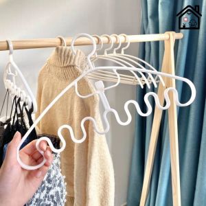 Wave hanger Non-slip Hangers Plastic Organizer Hangers Multi-port Support Hangers Adult/Child Hanger