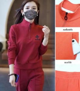 Vvivilifestyle ชุดกีฬาคอตั้ง สไตล์กีฬาลำลอง - ชุดกีฬาคอตั้งสำหรับกีฬาลำลอง