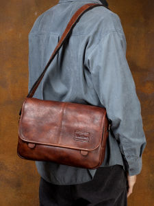 Mantime | Retro Trendy Leather Messenger Bag