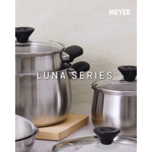 Meyer Luna Stainless Steel 30cm Stirfry with Helper Handle