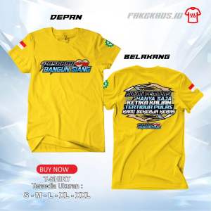 KAOS PASUKAN BANGUN SIANG (tebal bahan combed 24s)