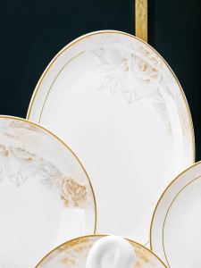 JINGDITAOCI | Đồ Gốm Bàn Ăn Cao Cấp Jingdezhen Phong Cách Bắc Âu