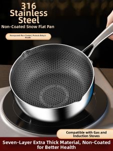 TIJU | Non-stick 316 Stainless Steel Saucepan for Home Use