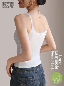 TONERCE | Beautiful Back Lace Bra Padded Camisole Slim Fit Sleeveless Top