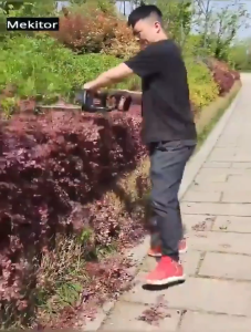 Brushless Cordless Hedge Trimmer Portable Strong Power Rechargeable Electric Shrub Grass Trimmer With Lithium Battery Dual Action Grass Trimmer Pruning Saw Garden Tools