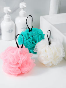 Luxury Large Bath Shower Ball Non-Dissolving Bath Flower Ball Cute Luffa Foaming Bathing Womens Bath Flower Bath Towel