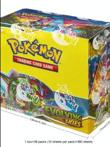 Bandai | 360Pcs English Pokémon TCG: Sword Shield Evolving Skies Booster Box Pokemon trade card 36 Pack Box