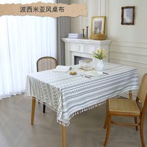Bohemian Tassels Tablecloth Waterproof And Oil-Resistant Table Cloth Washable Tablecloth Tea Table Dining Table Decoration
