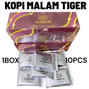 Malam Tiger Organic Coffee – Premium Energy Boost in Every Sachet (10 Sachets per Box)