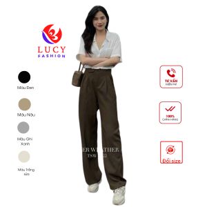Quần ống suông thiết kế LUCY chất vải mềm mát dành cho các nàng công sở đi làm đi học đi chơi đều đẹp