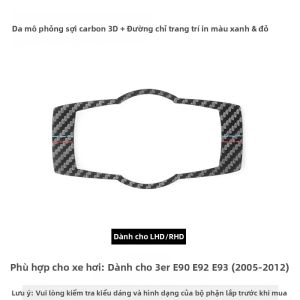 Miếng Dán Trang Trí Núm Điều Khiển Đèn Pha Bảng Điều Khiển Trung Tâm Alcantara Dành Cho BMW E90 E92 E93 Series 3 Phụ Kiện Độ Nội Thất