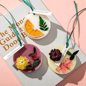 Aromatherapy Wax Solid Aromatherapy Pendant Diffuser Dried Flower Scented Wax Candle Slice Natural Smell Incense Air Freshener