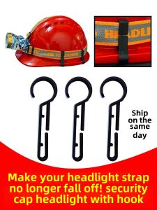 Helmet Headlamp Hook Super Thick Headlamp Elastic Band Anti-Skid Buckle Fixed Miners Lamp Pedestal Buckle Bracket Rear Panel