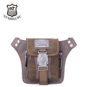 Casual Canvas Saddle Bag Single Shoulder Bag Waist Bag Cycling Outdoor Canvas Crossbody Bag Retro Small Leisure Backpack