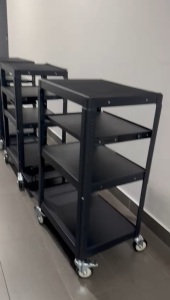 (SG Stock) P97-12 Monitor Projector Stand Laptop Mobile Cart Keyboard Shelf Workstation