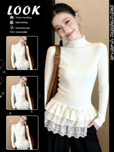 Elegant Slimming White Long Sleeve T Shirt