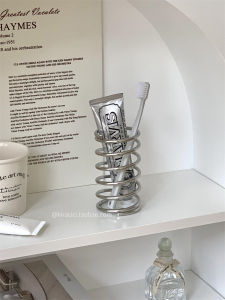 เก้าอี้แปรงสีฟันแบบเกลียวสแตนเลส ชั้นวางของแบบเรียบง่าย สไตล์เหนือกว่า ที่วางแปรงสีฟันแบบเกลียว ที่วางของสำหรับบ้านและสวน