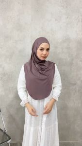 Jilbab Instan Malay Syari Hijab Oval Menutup Dada Hijab Instan Jersey Premium Anti Gerah Zalika